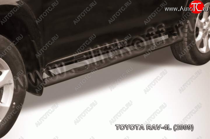 9 599 р. Защита порогов Slitkoff  Toyota RAV4  XA30 (2010-2013) (Цвет: серебристый)  с доставкой в г. Калуга