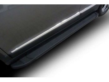 13 799 р. Пороги алюминиевые Slitkoff  Toyota RAV4  XA30 (2010-2013) (Optima Black )  с доставкой в г. Калуга. Увеличить фотографию 1