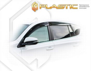 2 169 р. Комплект дефлекторов окон CA-Plastic  Toyota RAV4  XA40 (2012-2015) (Classic полупрозрачный, Без хром.молдинга)  с доставкой в г. Калуга. Увеличить фотографию 1
