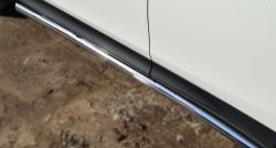 16 299 р. Защита порогов из круглой трубы диаметром 63 мм Russtal  Toyota RAV4  XA40 (2012-2015) (Защита порогов с со скосами на торцах (вариант 1))  с доставкой в г. Калуга. Увеличить фотографию 2