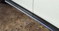 16 299 р. Защита порогов из круглой трубы диаметром 63 мм Russtal  Toyota RAV4  XA40 (2012-2015) (Защита порогов с со скосами на торцах (вариант 1))  с доставкой в г. Калуга. Увеличить фотографию 10