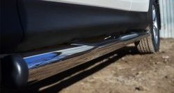 19 749 р. Защита порогов с пластиковыми вставками для ног из круглой трубы диаметром 76 мм Russtal  Toyota RAV4  XA40 (2012-2015) (Защита порогов с со скосами на торцах (вариант 1))  с доставкой в г. Калуга. Увеличить фотографию 7