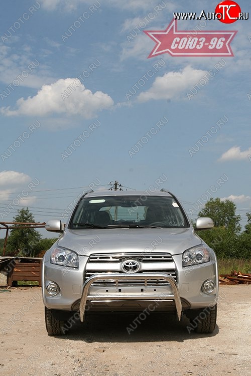 11 249 р. Защита переднего бампера Souz-96 (d60)  Toyota RAV4  XA30 (2009-2010)  с доставкой в г. Калуга