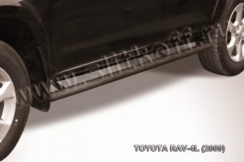 7 949 р. Защита порогов Slitkoff  Toyota RAV4  XA30 (2003-2010) (Цвет: серебристый)  с доставкой в г. Калуга. Увеличить фотографию 1