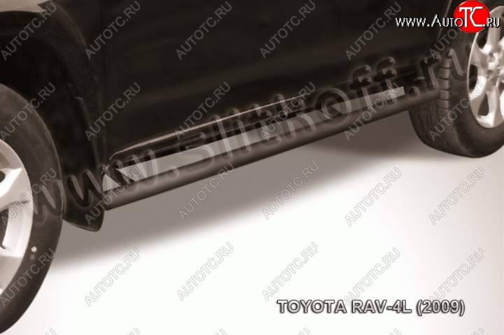7 949 р. Защита порогов Slitkoff  Toyota RAV4  XA30 (2003-2010) (Цвет: серебристый)  с доставкой в г. Калуга