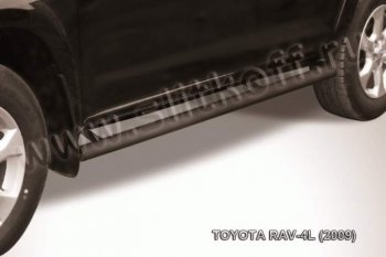 8 449 р. Защита порогов Slitkoff  Toyota RAV4  XA30 (2003-2010) (Цвет: серебристый)  с доставкой в г. Калуга. Увеличить фотографию 1