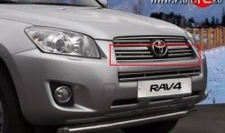 485 р. Декоративные вставки решетки радиатора Novline (нижние, двойные)  Toyota RAV4  XA30 (2010-2013)  с доставкой в г. Калуга. Увеличить фотографию 1