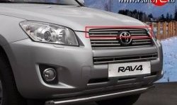 7 799 р. Декоративные вставки решетки радиатора Novline (верхние, двойные) Toyota RAV4 XA30 5 дв. 2-ой рестайлинг (2010-2013)  с доставкой в г. Калуга. Увеличить фотографию 1
