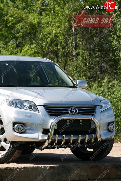 20 969 р. Защита переднего бампера Souz-96 (d76)  Toyota RAV4  XA30 (2010-2013)  с доставкой в г. Калуга