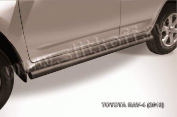 6 999 р. Защита порогов Slitkoff Toyota RAV4 XA30 5 дв. удлиненный 2-ой рестайлинг (2010-2013) (Цвет: серебристый)  с доставкой в г. Калуга. Увеличить фотографию 1