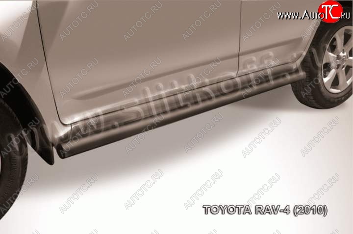 6 999 р. Защита порогов Slitkoff  Toyota RAV4  XA30 (2010-2013) (Цвет: серебристый)  с доставкой в г. Калуга