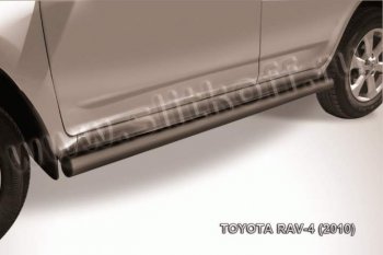 7 499 р. Защита порогов Slitkoff  Toyota RAV4  XA30 (2010-2013) (Цвет: серебристый)  с доставкой в г. Калуга. Увеличить фотографию 1