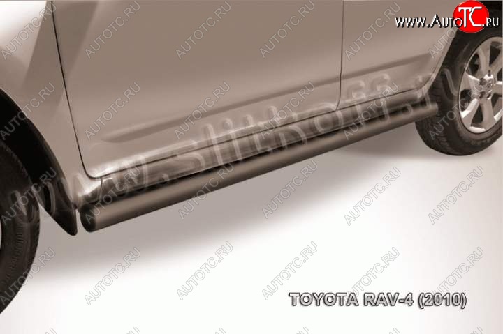 8 749 р. Защита порогов Slitkoff  Toyota RAV4  XA30 (2010-2013) (Цвет: серебристый)  с доставкой в г. Калуга