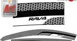 2 169 р. Комплект дефлекторов окон CA-Plastic  Toyota RAV4  XA40 (2012-2015) (Classic полупрозрачный, Без хром.молдинга)  с доставкой в г. Калуга. Увеличить фотографию 5