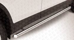 9 999 р. Защита порогов из круглой трубы диаметром 57 мм Slitkoff  Toyota RAV4  XA40 (2012-2015) (Цвет: нержавеющая полированная сталь)  с доставкой в г. Калуга. Увеличить фотографию 1