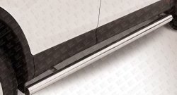 10 699 р. Защита порогов из круглой трубы диаметром 76 мм Slitkoff  Toyota RAV4  XA40 (2012-2015) (Цвет: нержавеющая полированная сталь)  с доставкой в г. Калуга. Увеличить фотографию 1