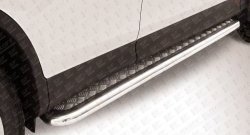 12 649 р. Широкая защита порогов с трубой диаметром 57 мм Slitkoff Toyota RAV4 XA40 5 дв. дорестайлинг (2012-2015) (Цвет: нержавеющая полированная сталь)  с доставкой в г. Калуга. Увеличить фотографию 1