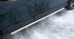 15 299 р. Защита порогов из круглой трубы диаметром 63 мм (рестайлинг) Russtal  Toyota RAV4  XA40 (2012-2015) (Защита порогов с со скосами на торцах (вариант 1))  с доставкой в г. Калуга. Увеличить фотографию 5