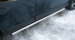 15 299 р. Защита порогов из круглой трубы диаметром 63 мм (рестайлинг) Russtal  Toyota RAV4  XA40 (2012-2015) (Защита порогов с со скосами на торцах (вариант 1))  с доставкой в г. Калуга. Увеличить фотографию 8