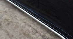 14 849 р. Защита порогов из круглой трубы диаметром 63 мм Russtal Toyota Venza GV10 рестайлинг (2012-2016) (Защита порогов с со скосами на торцах (вариант 1))  с доставкой в г. Калуга. Увеличить фотографию 2
