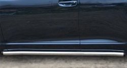 14 849 р. Защита порогов из круглой трубы диаметром 63 мм Russtal Toyota Venza GV10 рестайлинг (2012-2016) (Защита порогов с со скосами на торцах (вариант 1))  с доставкой в г. Калуга. Увеличить фотографию 5