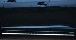 20 749 р. Защита порогов с круглыми вставками для ног из овальной трубы диаметром 75x42 мм Russtal  Toyota Venza  GV10 (2012-2016)  с доставкой в г. Калуга. Увеличить фотографию 2