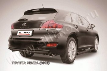 6 299 р. Защита задняя Slitkoff  Toyota Venza  GV10 (2012-2016) (Цвет: серебристый)  с доставкой в г. Калуга. Увеличить фотографию 1
