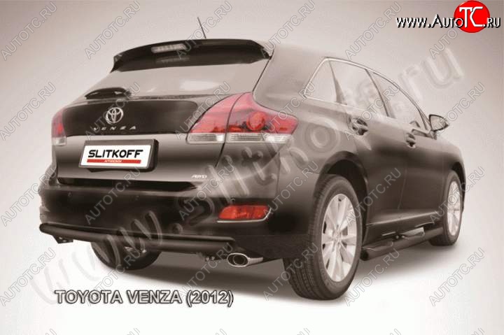 6 299 р. Защита задняя Slitkoff  Toyota Venza  GV10 (2012-2016) (Цвет: серебристый)  с доставкой в г. Калуга