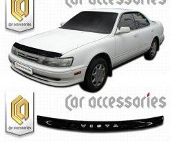 1 989 р. Дефлектор капота CA-Plastic  Toyota Vista  седан (1990-1994) (Classic черный, Без надписи)  с доставкой в г. Калуга. Увеличить фотографию 1