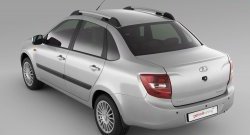 3 059 р. Рейлинги Petroil Tuning на автомобиль Лада Гранта 2190 седан дорестайлинг (2011-2017) (Серебристые)  с доставкой в г. Калуга. Увеличить фотографию 2