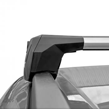 8 159 р. Багажник в сборе универсальный (на интегрированые рейлинги) LUX SCOUT Toyota LiteAce Noah (1996-2001) (серые поперечины)  с доставкой в г. Калуга. Увеличить фотографию 4