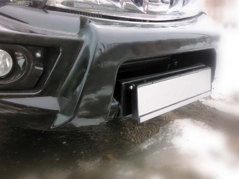 2 499 р. Кронштейн номерного знака переднего бампера АВС-Дизайн (для лебедок) Toyota RAV4 XA40 5 дв. дорестайлинг (2012-2015)  с доставкой в г. Калуга. Увеличить фотографию 2