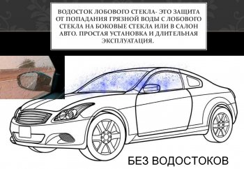 929 р. Водостоки лобового стекла (универсальный, под уплотнитель) Стрелка 11 Hyundai Accent седан ТагАЗ (2001-2012) (Длина: 76 см)  с доставкой в г. Калуга. Увеличить фотографию 3