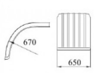 1 299 р. Полукрылок на пластиковое спаренное крыло Master-Plast КамАЗ 6520 (2007-2024)  с доставкой в г. Калуга. Увеличить фотографию 2