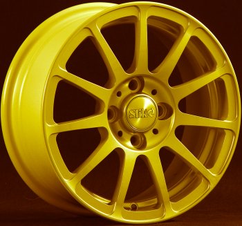 12 849 р. Кованый диск Slik Classik 5.5x14 (ярко-желтый) Chevrolet Spark M300 дорестайлинг (2010-2015) 4x114.3xDIA69.1xET45.0 (Цвет: ярко-желтый). Увеличить фотографию 1