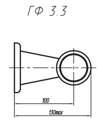 429 р. Фонарь габаритный и контурный Евросвет ГФ 3.3 LED1 Хрусталик Hino 300 (2010-2024) (12В)  с доставкой в г. Калуга. Увеличить фотографию 2