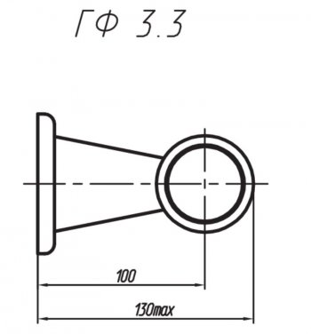 429 р. Фонарь габаритный и контурный Евросвет ГФ 3.3 LED2 ASHOK LEYLAND BOSS 1223 (2000-2024) (12В, Черное кольцо)  с доставкой в г. Калуга. Увеличить фотографию 3