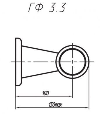 869 р. Фонарь габаритный и контурный Евросвет ГФ 3.3 LED3-1 Солнышко   (12В)  с доставкой в г. Калуга. Увеличить фотографию 2