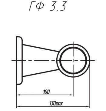 429 р. Фонарь габаритный и контурный Евросвет ГФ 3.3 LED4 Полукруглый рассеиватель KIA Bongo PU 4- дорестайлинг (2004-2012) (12В)  с доставкой в г. Калуга. Увеличить фотографию 2