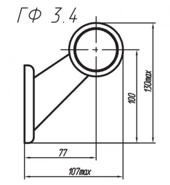 439 р. Фонарь габаритный и контурный Евросвет ГФ 3.4 LED1 Хрусталик   (12В)  с доставкой в г. Калуга. Увеличить фотографию 2