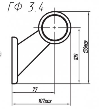 879 р. Фонарь габаритный и контурный Евросвет ГФ 3.4 LED3-1 Солнышко   (12В)  с доставкой в г. Калуга. Увеличить фотографию 2