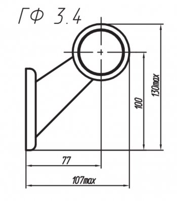 439 р. Фонарь габаритный и контурный Евросвет ГФ 3.4 LED4 Полукруглый рассеиватель   (12В)  с доставкой в г. Калуга. Увеличить фотографию 2