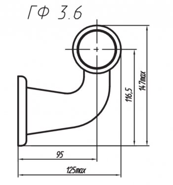 439 р. Фонарь габаритный и контурный Евросвет ГФ 3.6 LED2   (12В, Черное кольцо)  с доставкой в г. Калуга. Увеличить фотографию 3