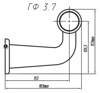 459 р. Фонарь габаритный и контурный Евросвет ГФ 3.7 LED2   (12В, Черное кольцо)  с доставкой в г. Калуга. Увеличить фотографию 2