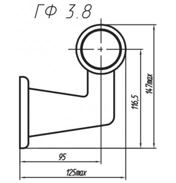 439 р. Фонарь габаритный и контурный Евросвет ГФ 3.8 LED1 Хрусталик   (12В)  с доставкой в г. Калуга. Увеличить фотографию 2