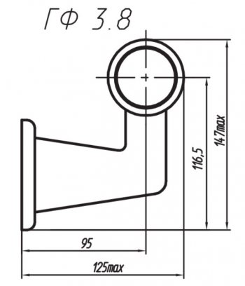 1 199 р. Фонарь габаритный и контурный Евросвет ГФ 3.8 LED3-3 Бегущий огонь   (12В)  с доставкой в г. Калуга. Увеличить фотографию 2