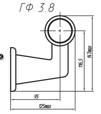 879 р. Фонарь габаритный и контурный Евросвет ГФ 3.8 LED3-1 Солнышко   (12В)  с доставкой в г. Калуга. Увеличить фотографию 2