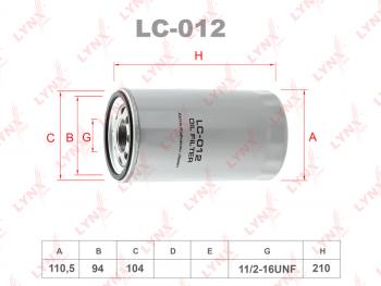 Масляный фильтр (210х110.5 мм) LYNX 