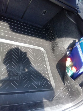 1 149 р. Универсальный коврик в багажное отделение Aileron (1370x1080, размер корытца 770*480) Lexus ES 250 6 XV60 дорестайлинг (2012-2015)  с доставкой в г. Калуга. Увеличить фотографию 2