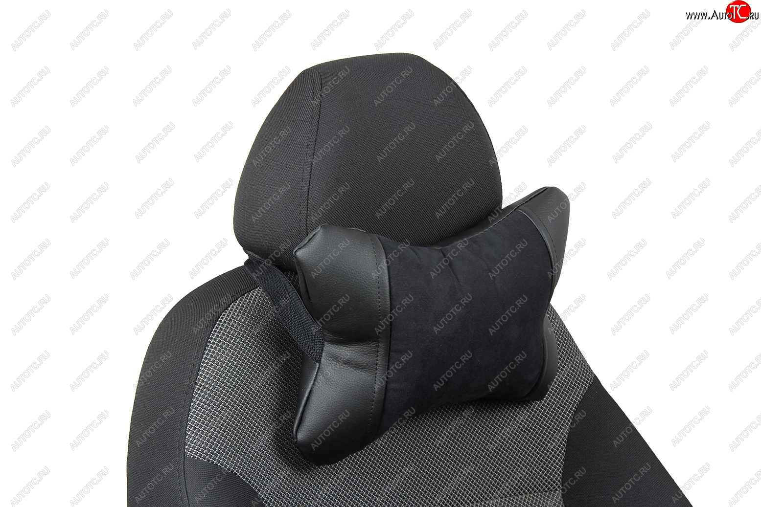 339 р. Подушка под шею AUTOPILOT Алькантара Hyundai I30 2 GD дорестайлинг, хэтчбэк 5 дв. (2011-2015) (Черный)  с доставкой в г. Калуга